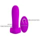  MASAJEADOR & VIBRADOR 12 VIBRACIONES CONTROL REMOTO MORADO - PRETTY LOVE 