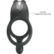  SETH DOBLE ANILLO VIBRADOR RABBIT 7 VIBRACIONES NEGRO - PRETTY LOVE 