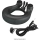  DAHLIA ANILLO VIBRADOR + ESTIMULADOR DE CLÍTOIS 12 VIBRACIONES NEGRO - PRETTY LOVE 