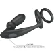  EMONI ANILLO PENE + PLUG ANAL 12 VIBRACIONES NEGRO - PRETTY LOVE 