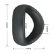 Valen anillo para pene ergonómico silicona negro - Crazy Bull
