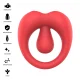 Russell anillo vibrador con estimulación de clítoris rojo - Intense