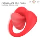 Russell anillo vibrador con estimulación de clítoris rojo - Intense